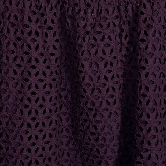 J Crew purple openwork cotton top, size 2, button, spring, summer, breathable - Picture 2 of 11